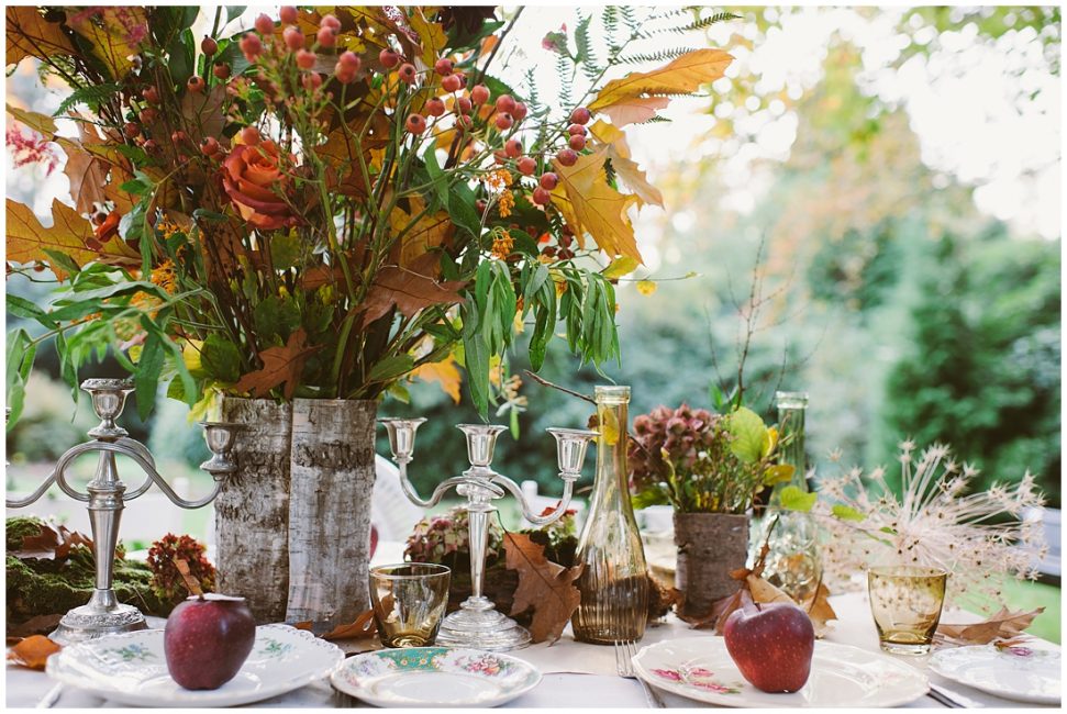 Sonbaharda, çeşitli renkler meyvelerle seyreltilebilir.