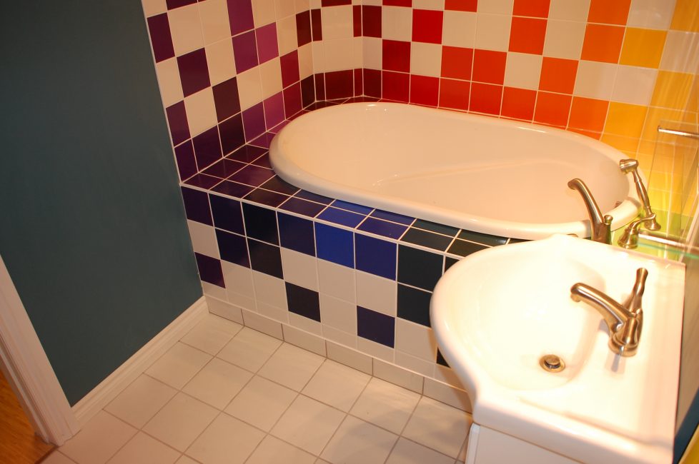 Raise the mood with bright tiles
