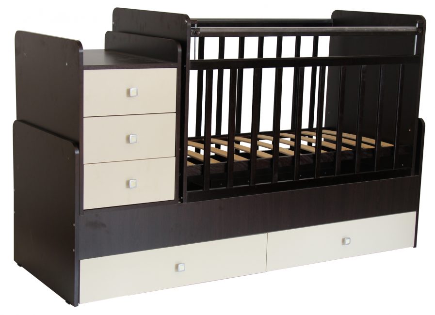 A bed with a chest of drawers will be a great place to store things.