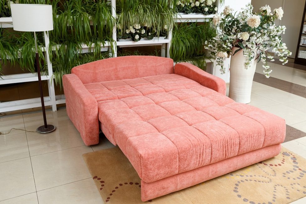 سرير أريكة مزدوج مع آلية الأكورديون