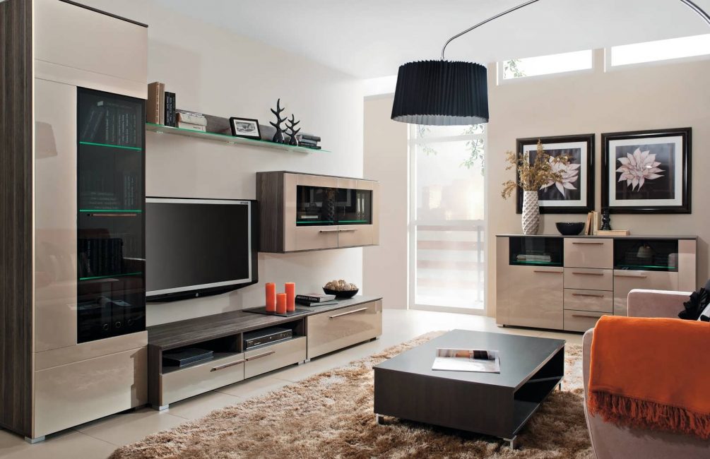 Design modular para uma pequena sala de estar