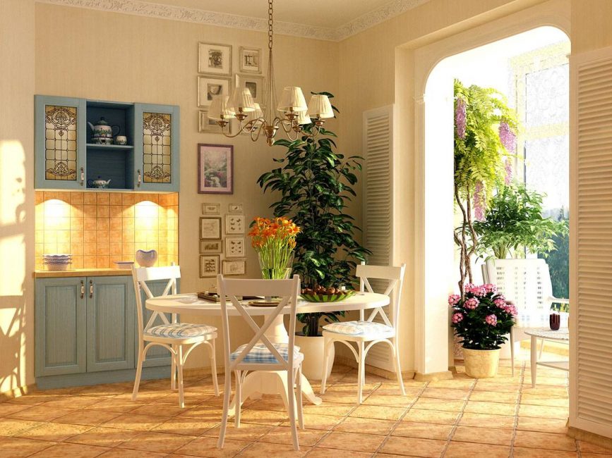 Vegetação máxima para o quarto de estilo provençal