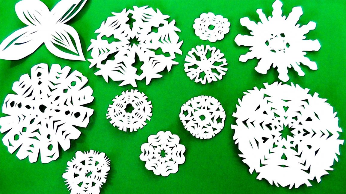 A variety of snowflakes to create a festive atmosphere