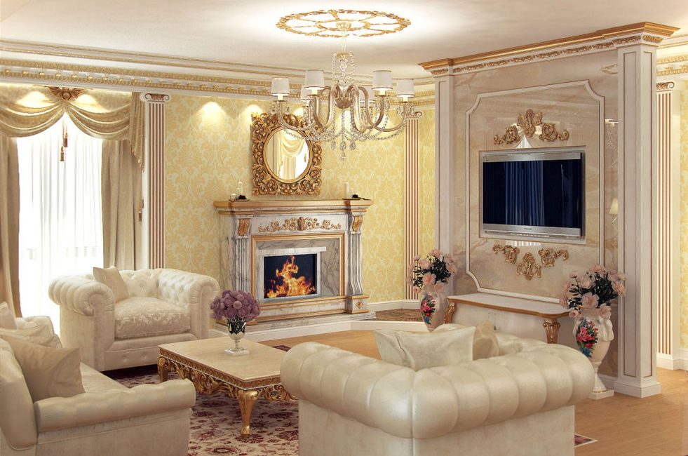 Läder möbler kommer att betona dekorationens elegans