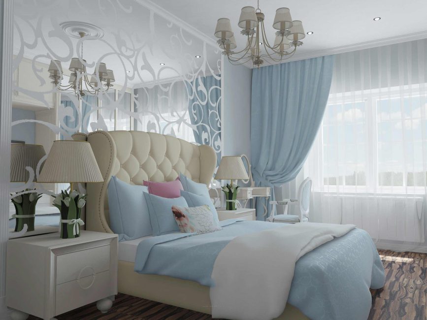 Dormitorio en estilo clásico moderno.