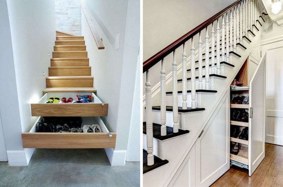 The staircase to the second floor can be practically used.
