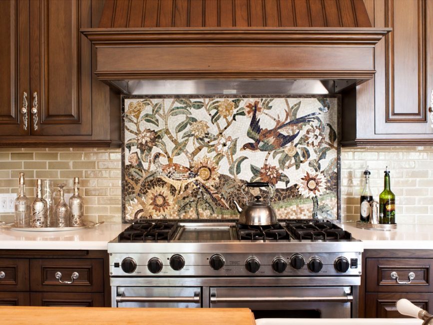 Mosaïque de panneaux - une œuvre d'art dans votre cuisine