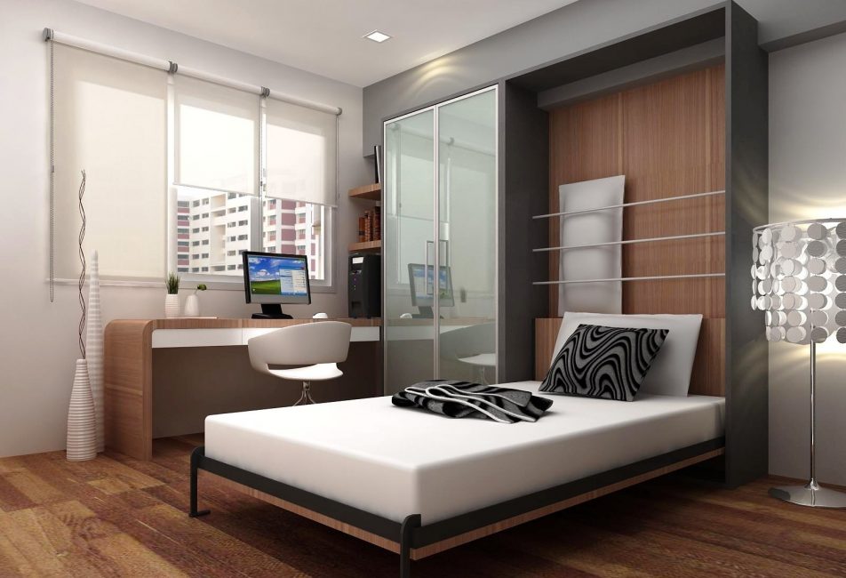 O zoneamento de uma sala ajuda a economizar espaço para pequenos apartamentos.