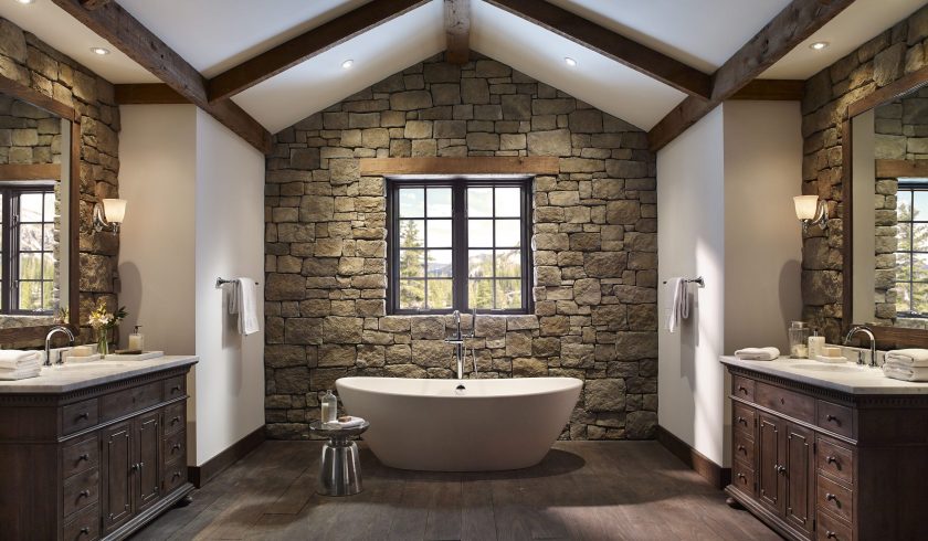 Decorazione del bagno con pietra artificiale: lavabo, piano di lavoro, mensole. Caratteristiche di utilizzo del materiale