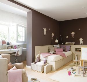 Design a children's room with a soft sofa: How and where should I put it?