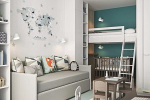 Design a children's room with a soft sofa: How and where should I put it?
