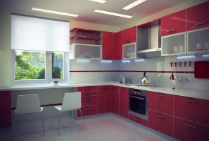 Magia culorii care afectează percepția noastră asupra interiorului: Designul unei bucătării roșii în culori strălucitoare (115+ fotografii)
