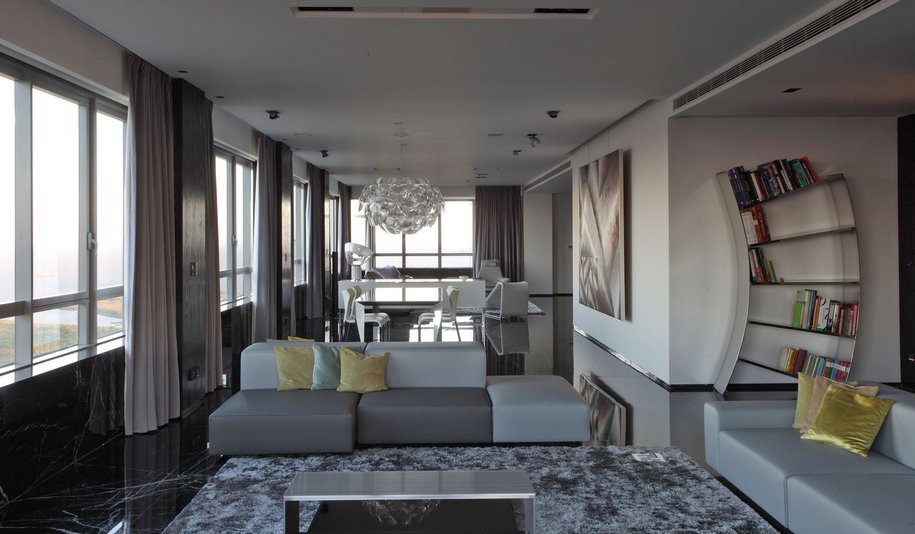 아파트 내부의 현대적인 스타일 : 현대에서 현대까지
