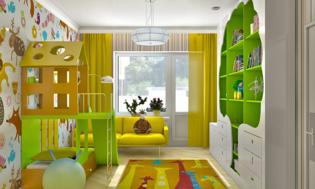 Цветя в дизайна на детската стая
