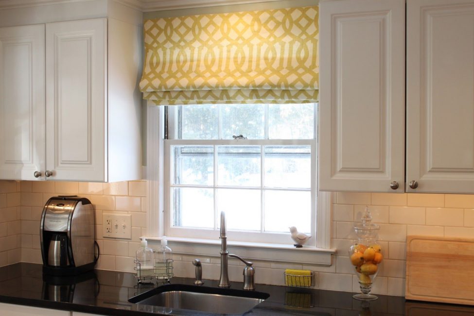 Roman blinds in the kitchen