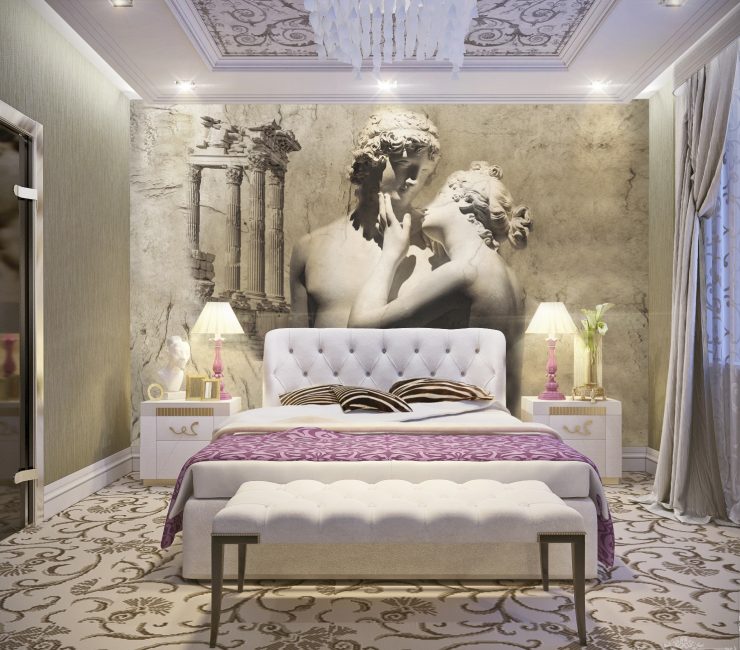 Romantic bedroom interior