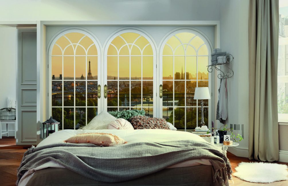 Imitation of windows with a beautiful view