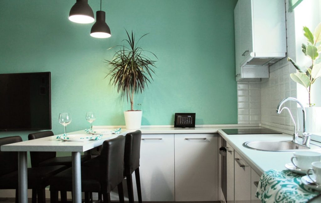 Mint is a pastel color that looks good in the interior.