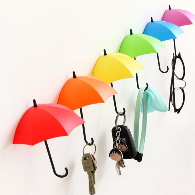 Bright umbrellas will cheer you up