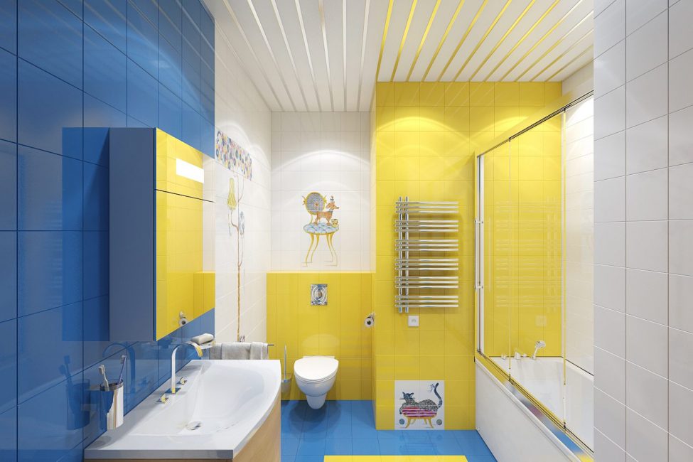 Bright yellow paint on the walls