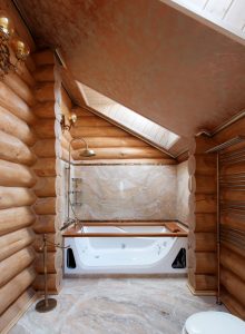Diseño del baño en una casa de madera (más de 200 fotos): decoración de bricolaje (techo, piso, paredes)