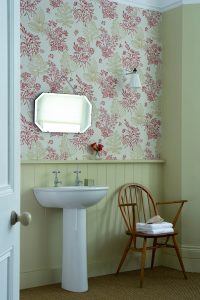 Quel est le meilleur papier peint pour coller la salle de bain? Liquide, vinyle, lavage, résistant à l'humidité - choisissez le plus pratique (115+ photos)