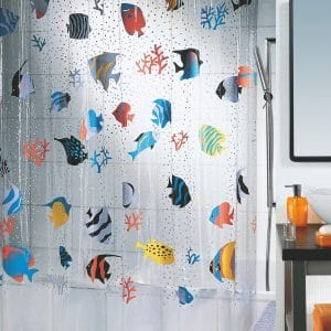 Die Wahl der Vorhänge im Badezimmer: 175+ (Foto) für Ihr Design (Stoff, Kunststoff, Glas)