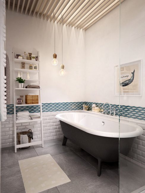 Salle de bain de style scandinave