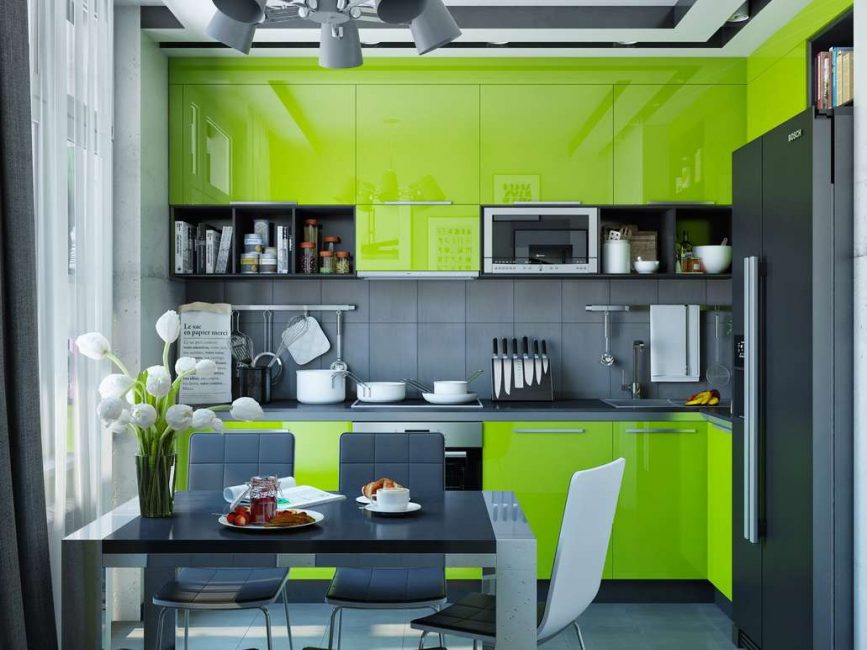 Nova tendência no mundo da cozinha - Cozinha preta no interior (mais de 220 combinações de fotos no design)