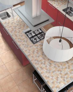 Carreaux de comptoir - la conception originale de la surface de travail. 195+ (Photos) options pour cuisine et salle de bain