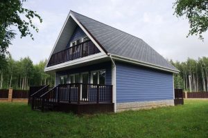 Ground siding: Material features. 180+ (Photo) do-it-yourself exterior trim (stone, plastic, wood)