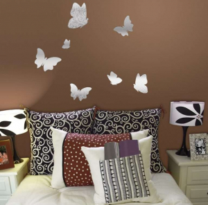 Красиви пеперуди на стената направете сами: 140+ (Фото) декорации в интериора (хартия, обемни, стикери)