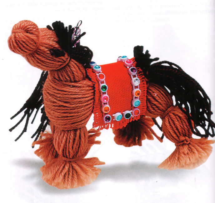 Ață de lână pot fi folosite chiar și în această formă, fără a utiliza ace de tricotat sau un cârlig