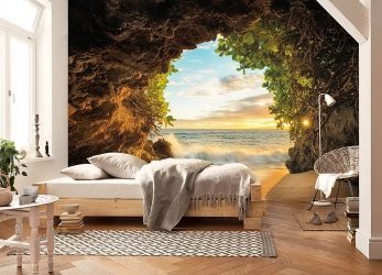 Cómo mirar el papel tapiz de una foto en 3D en la pared: más de 225 fotos de interiores increíbles