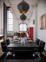Loft-stijl tafel (115+ foto's): welk type ontwerp is beter? (geschreven / journal / bar / dining / transformator)