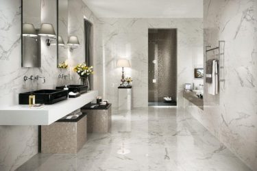 Διακόσμηση μπάνιου με τεχνητή πέτρα: νιπτήρας, πάγκος, ράφια. Χαρακτηριστικά χρήσης του υλικού