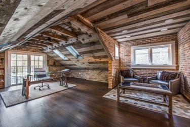 سقف خشبي مع الحزم الزخرفية: 165+ (صور) التصميم والديكور