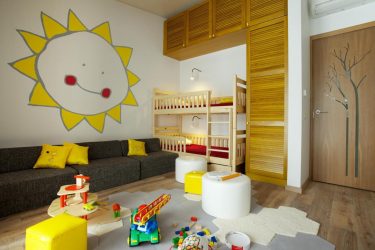 Proiectați o cameră pentru copii cu o canapea moale: Cum și unde să-l pun?