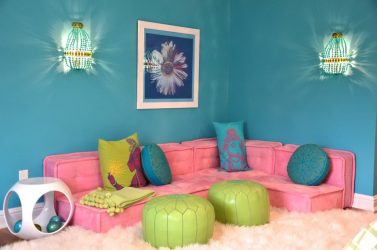 Thiết kế phòng trẻ em với ghế sofa mềm: Tôi nên đặt nó như thế nào và ở đâu?