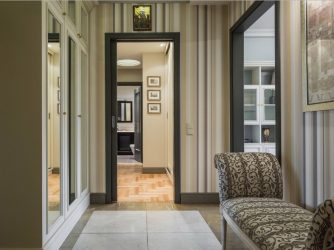 Couloir moderne dans l'appartement et dans une maison privée avec leurs propres mains. 175+ idées de photo avec fenêtre, échelle et autres options de conception
