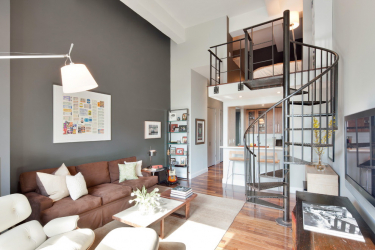 현대적인 스타일의 타운 하우스 인테리어 디자인 : 거실, 주방, 안뜰을위한 155 개 이상의 (사진) 프로젝트