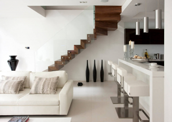 The interior design of the townhouse in a modern style: 155+ (Photo) projects for the living room, kitchen, courtyard
