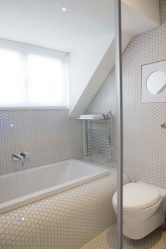 تصميم الحمام في منزل خشبي (200+ صور): الديكور DIY (السقف والأرضية والجدران)
