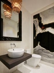 Bathroom design in a wooden house (200+ Photos): DIY decoration (ceiling, floor, walls)