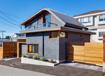 Hoe frontplaten voor een landhuis kiezen? 230+ (foto) eindigt buiten (steen, baksteen, hout)