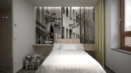 Photo wallpaper in the interior of the bedroom: 205+ (Photo) Beautiful ideas to create comfort