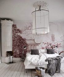Fotobehang in het interieur van de slaapkamer: 205+ (Foto) Mooie ideeën om comfort te creëren