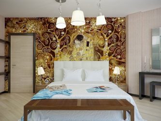 Foto papel de parede no interior do quarto: 205+ (Foto) Belas ideias para criar conforto