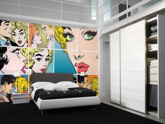 Gambar kertas dinding di bahagian dalam bilik tidur: 205+ (Foto) Idea yang indah untuk mewujudkan keselesaan