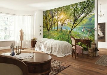 Papel tapiz fotográfico en el interior de la habitación: 205+ (Foto) Hermosas ideas para crear comodidad